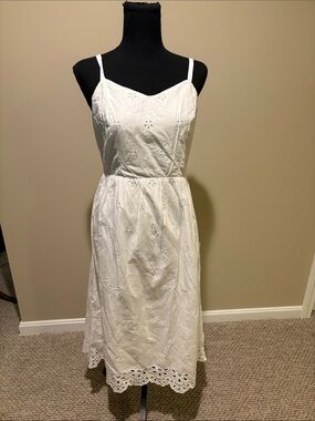 NWT White Eyelet Spaghetti Strap Sundress